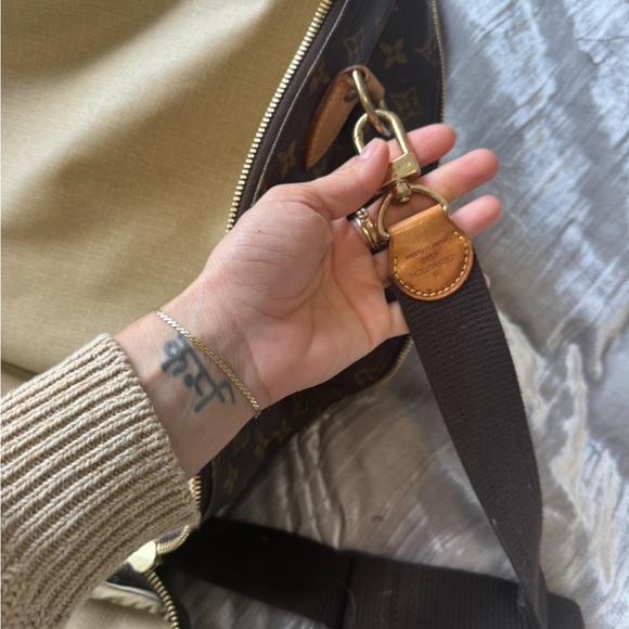 Vintage Louis Vuitton monogram canvas Alize 2 pouch travel bag unisex - Picture 7 of 11